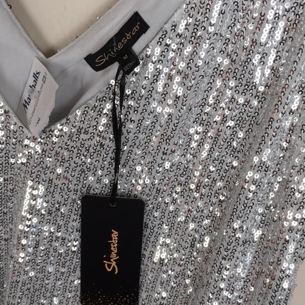 Really Cute Silver Sequin Tank - Picture 2 of 3
